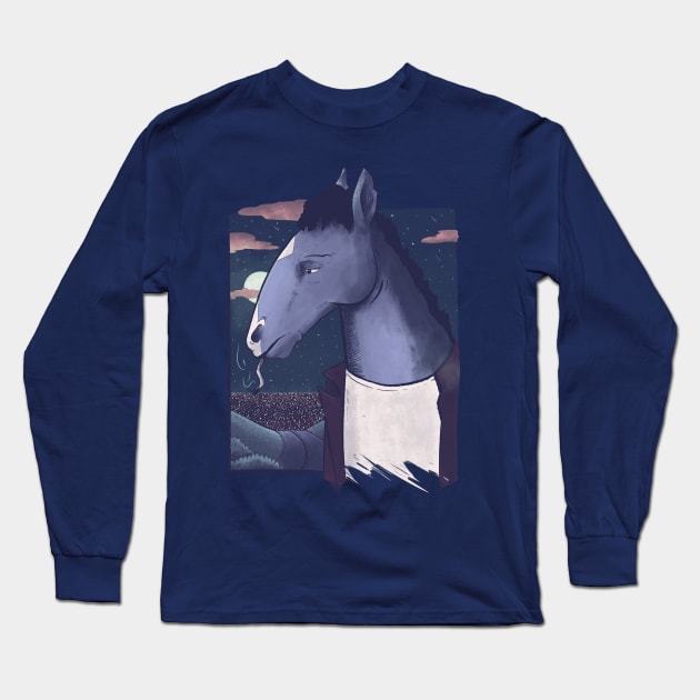 Midnight Blues Long Sleeve T-Shirt by Lithium